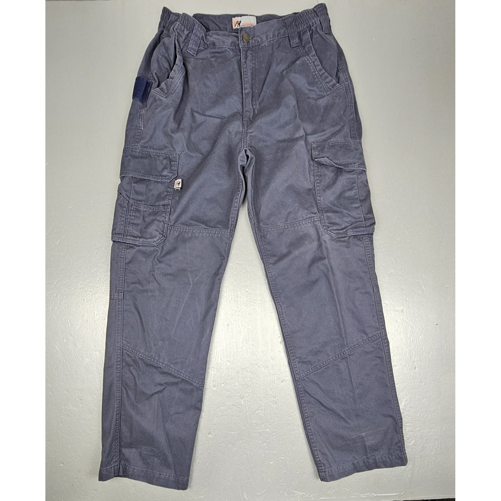 Vatrenus FR Cargo Pants Mens‎ 34x32 Blue Fire-Resistant Workwear Utility Uniform
